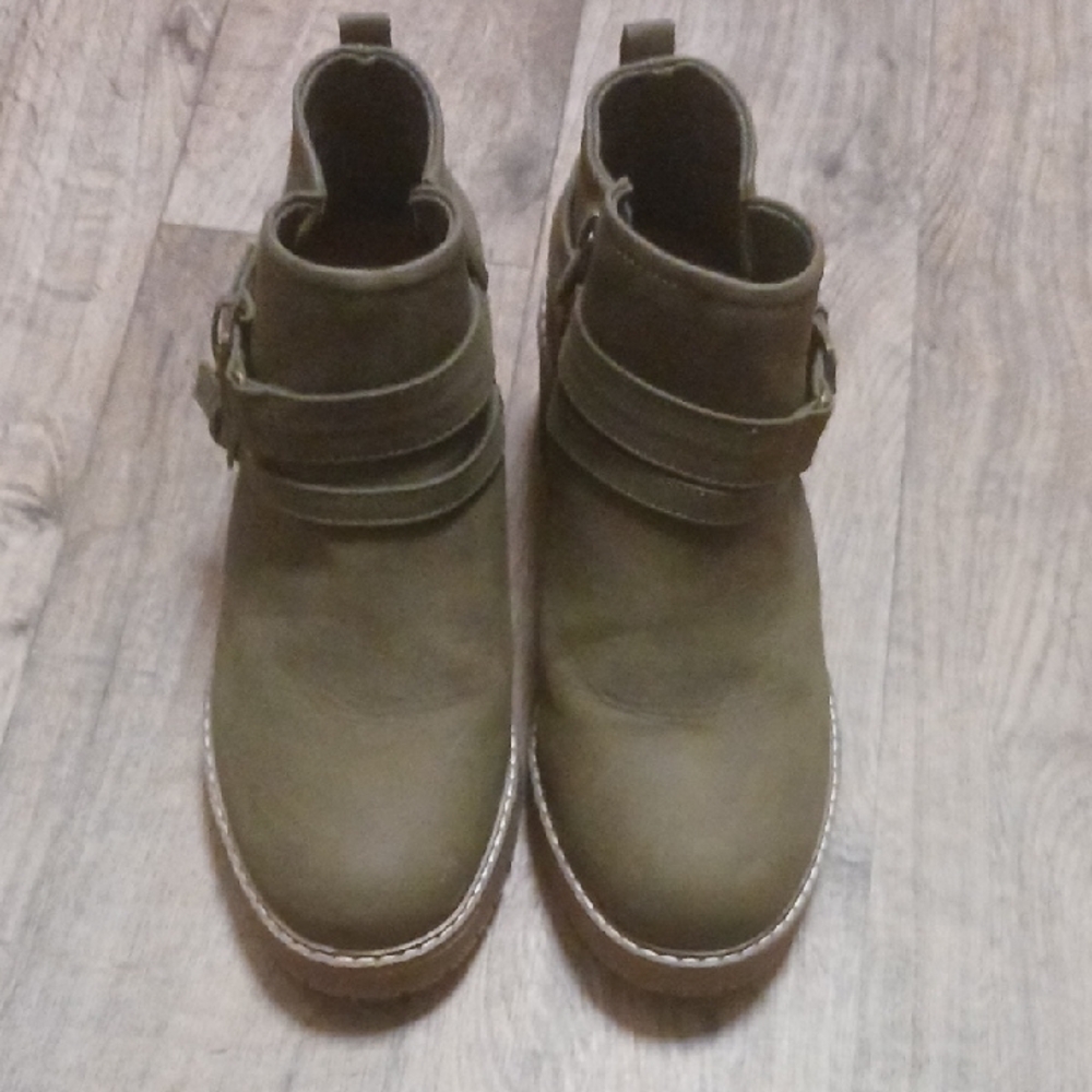 Olive Green Ankle Boots